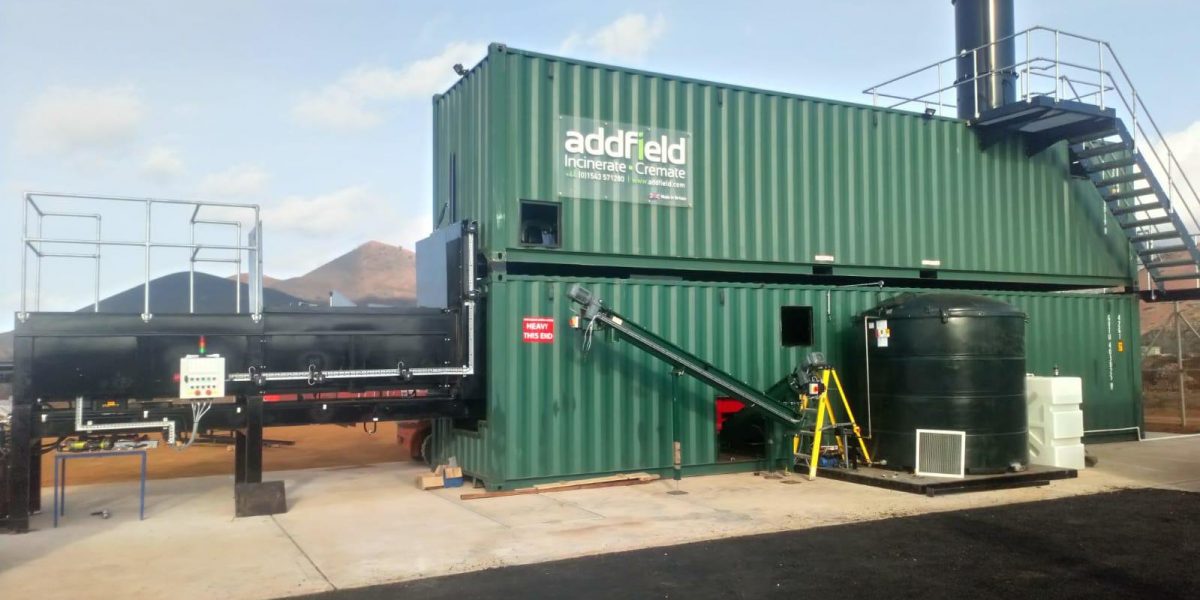 G250 High capacity waste incinerator installed on the Ascension Islands