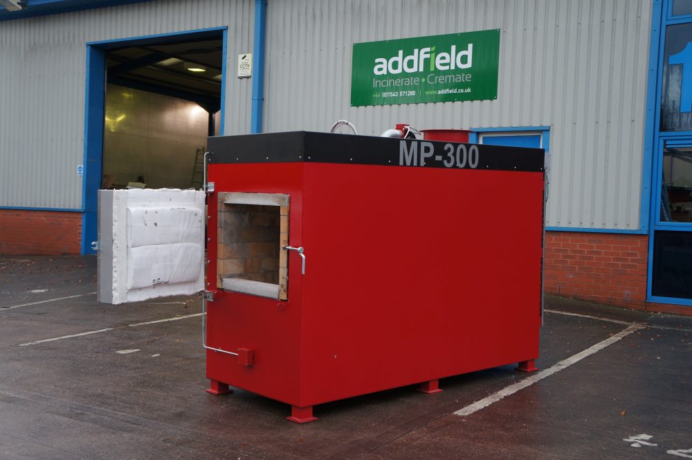Hazardous Waste Incinerators Addfield-MP-300 Charge Door Open
