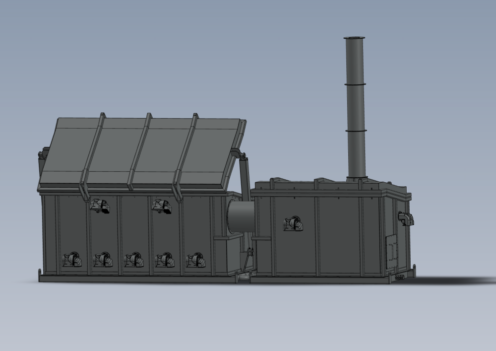 High Capacity 1000kg hr incineration machine