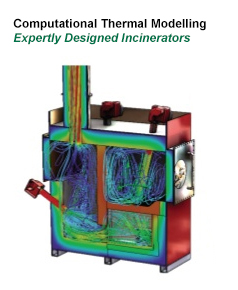 Biological Waste Incinerator CFD diagram