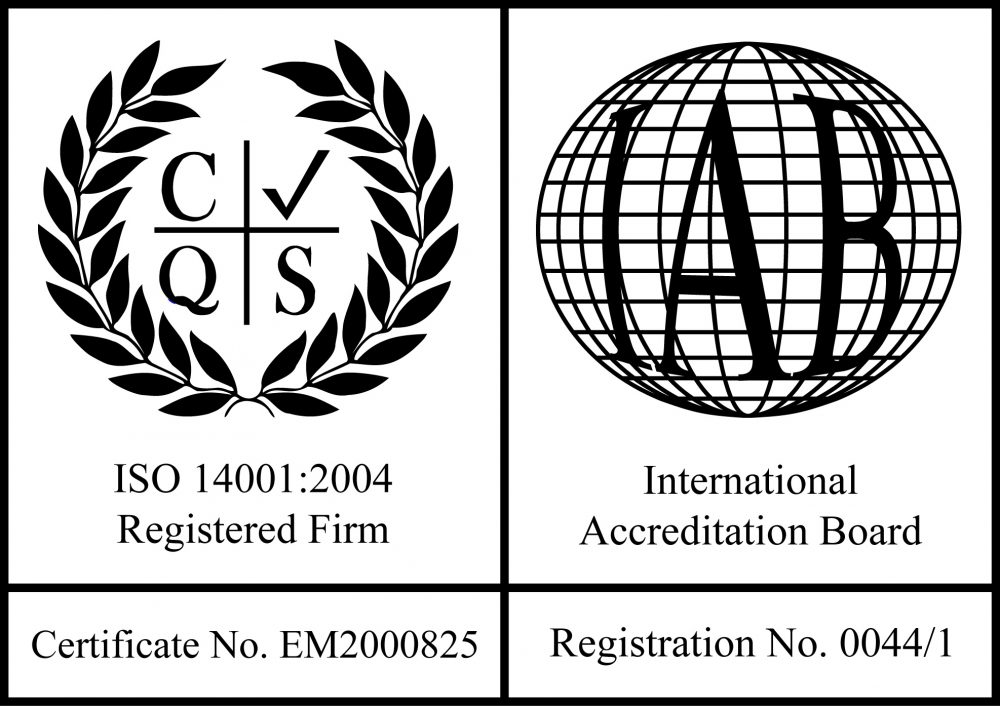 CQS and 14001 ISO logo accreditation