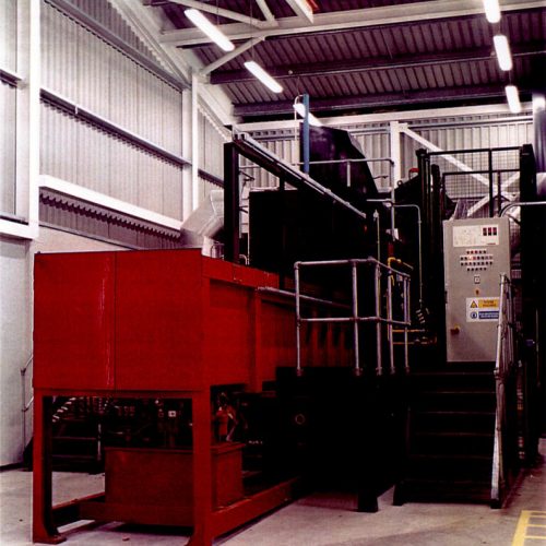 Red clinical waste incineration machine