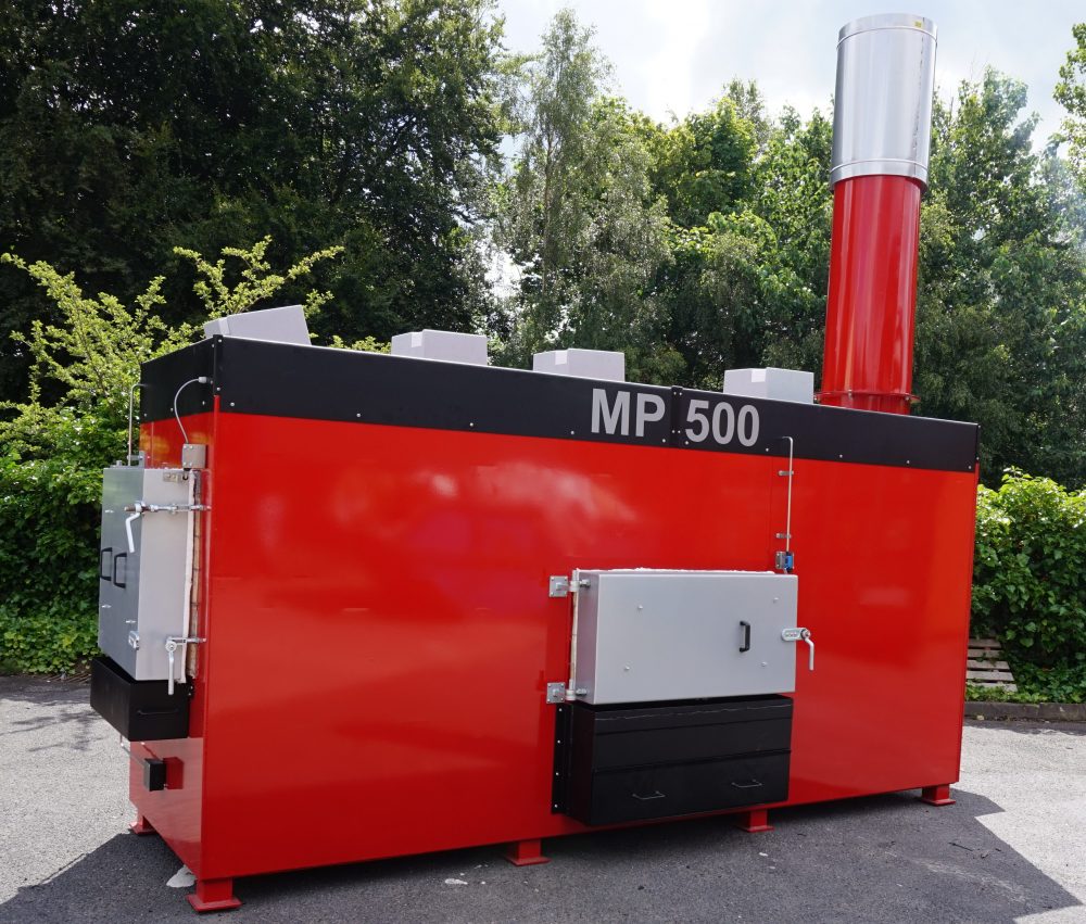 side profile of MP-500 medical incineration machine