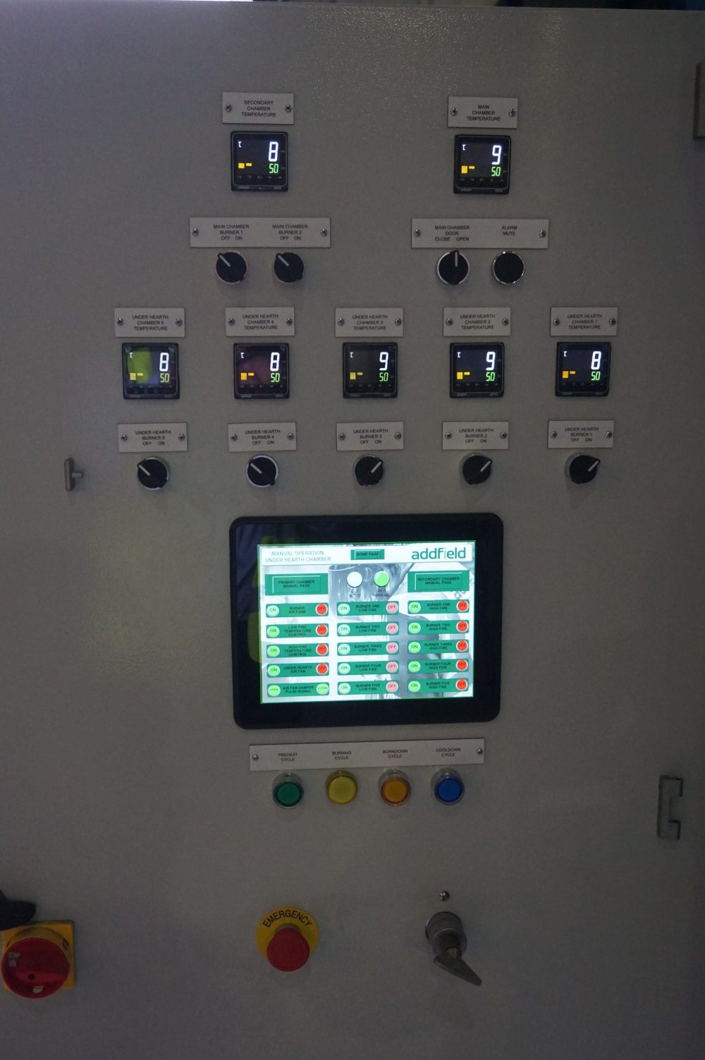 Rapid1000 agricultural incinerator Control Panel