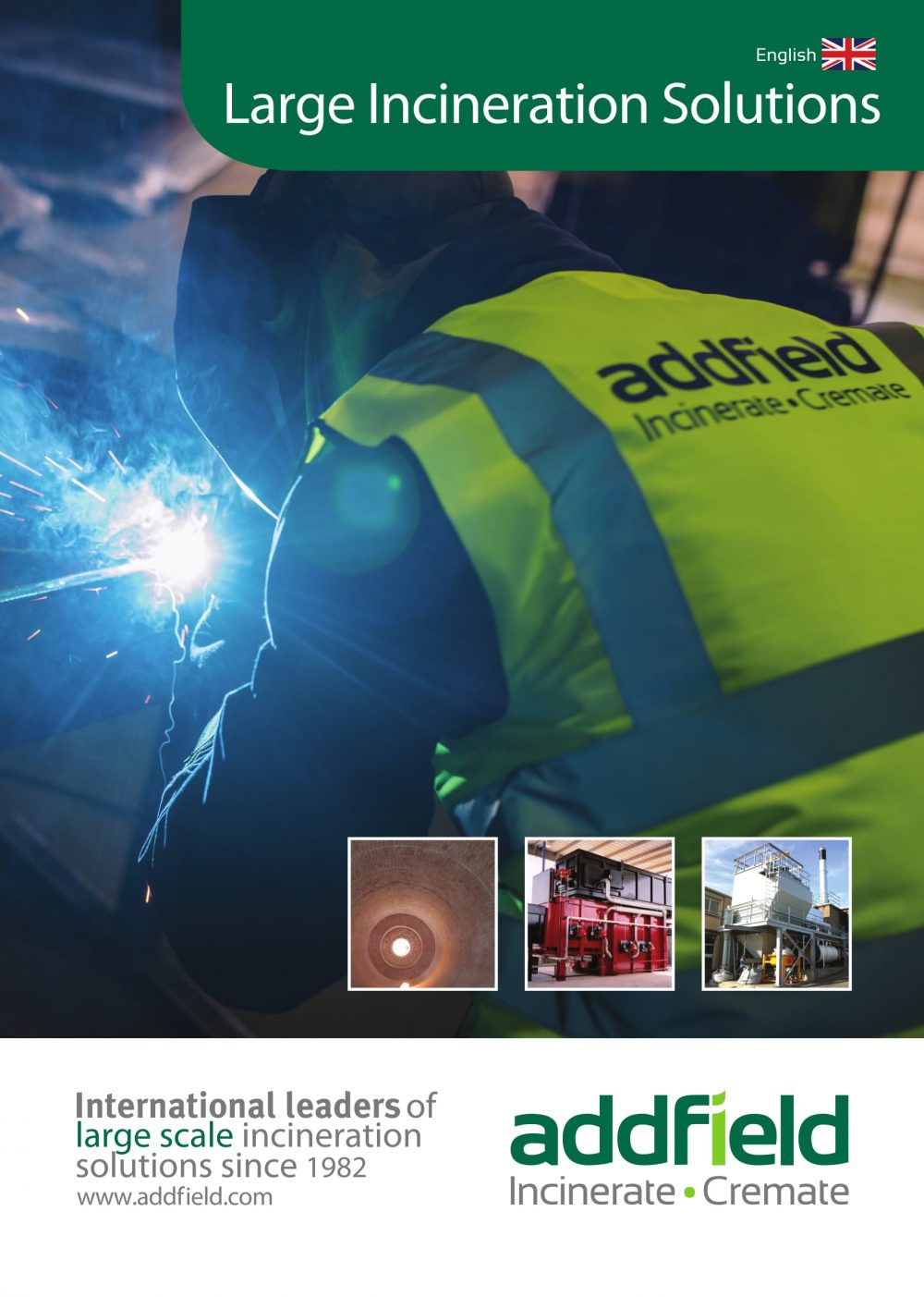 Addfield promotional brochure of High Capacity incinerators.