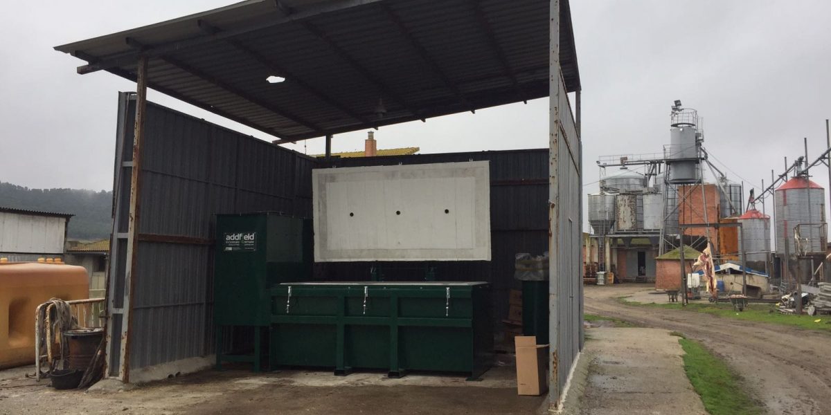 TB Agricultural incinerator housed in a lean to.