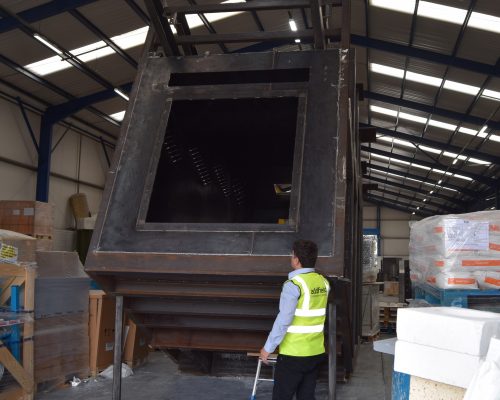 Very large incinerator primary chamber, manufacturing recession