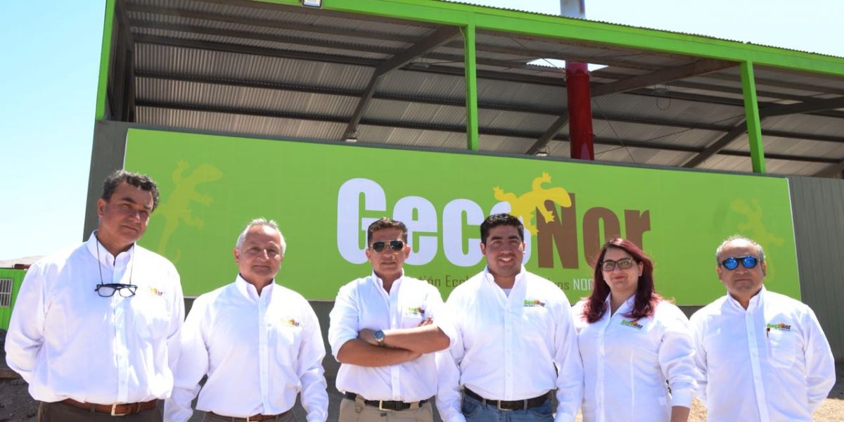 Geconor team following installation GM350 Medical Waste incinerator
