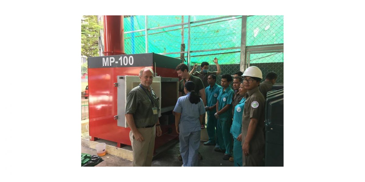MP100 Medical Waste machine in Cambodia