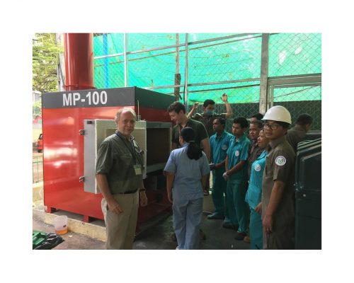 MP100 Medical Waste machine in Cambodia