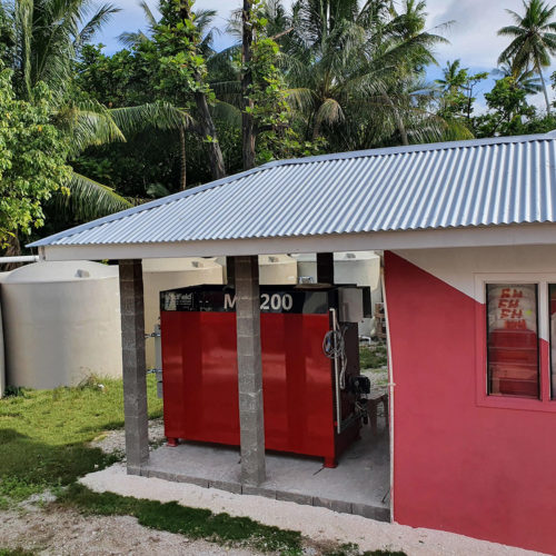 Red Medical Incinerator from Addfield in Samoa