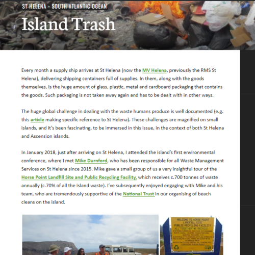 Removing Island Trash from St Helena