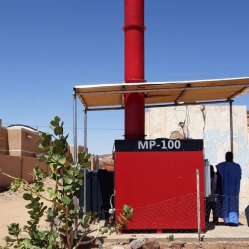 Medical Incinerator installed in the sahara desert
