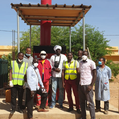Medical Incinerator after installation in Mauritania