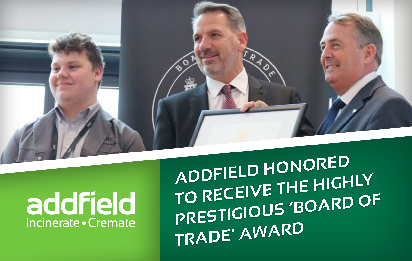 Steve lloyd receiving the board of trade award