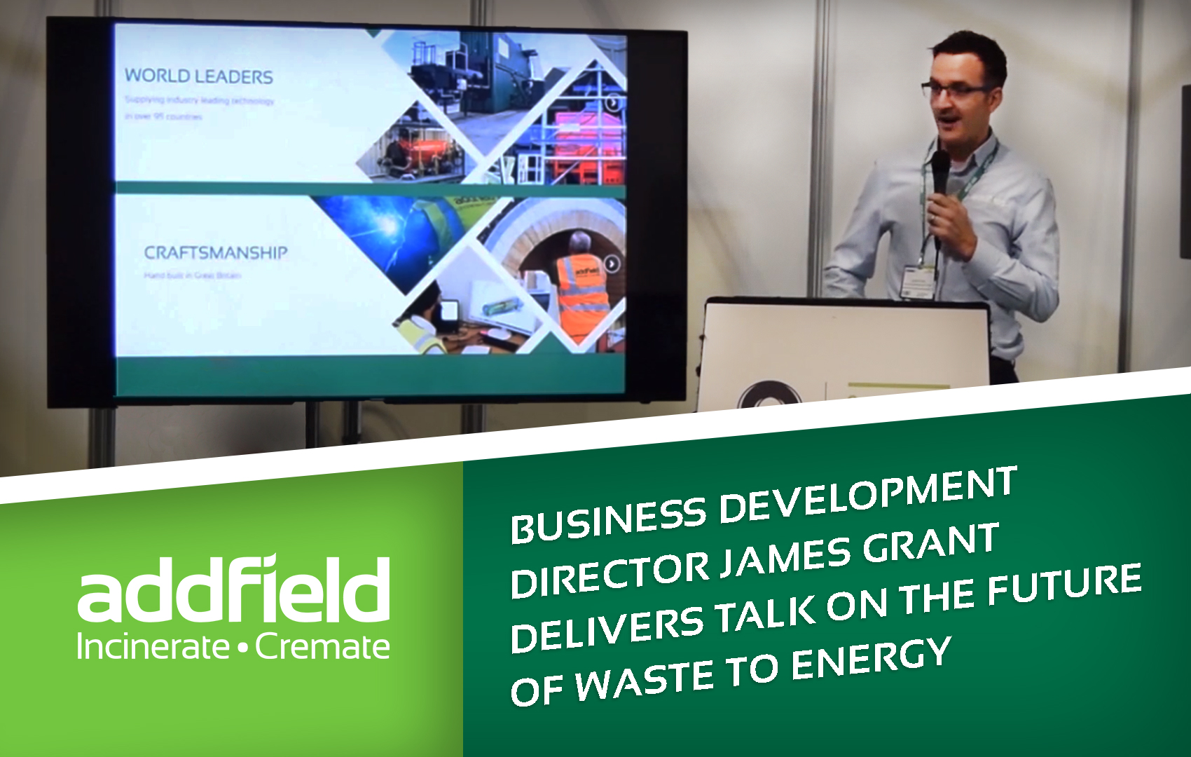 James Grant delivering a talk about Waste to energy