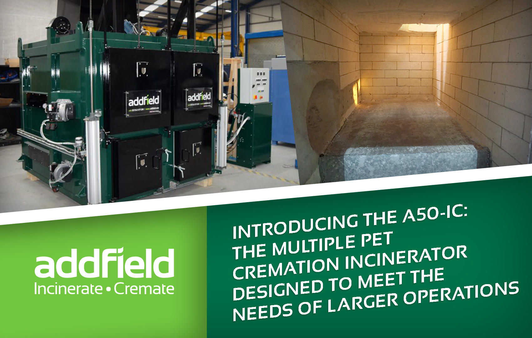 A50 IC pet cremation with primary chamber