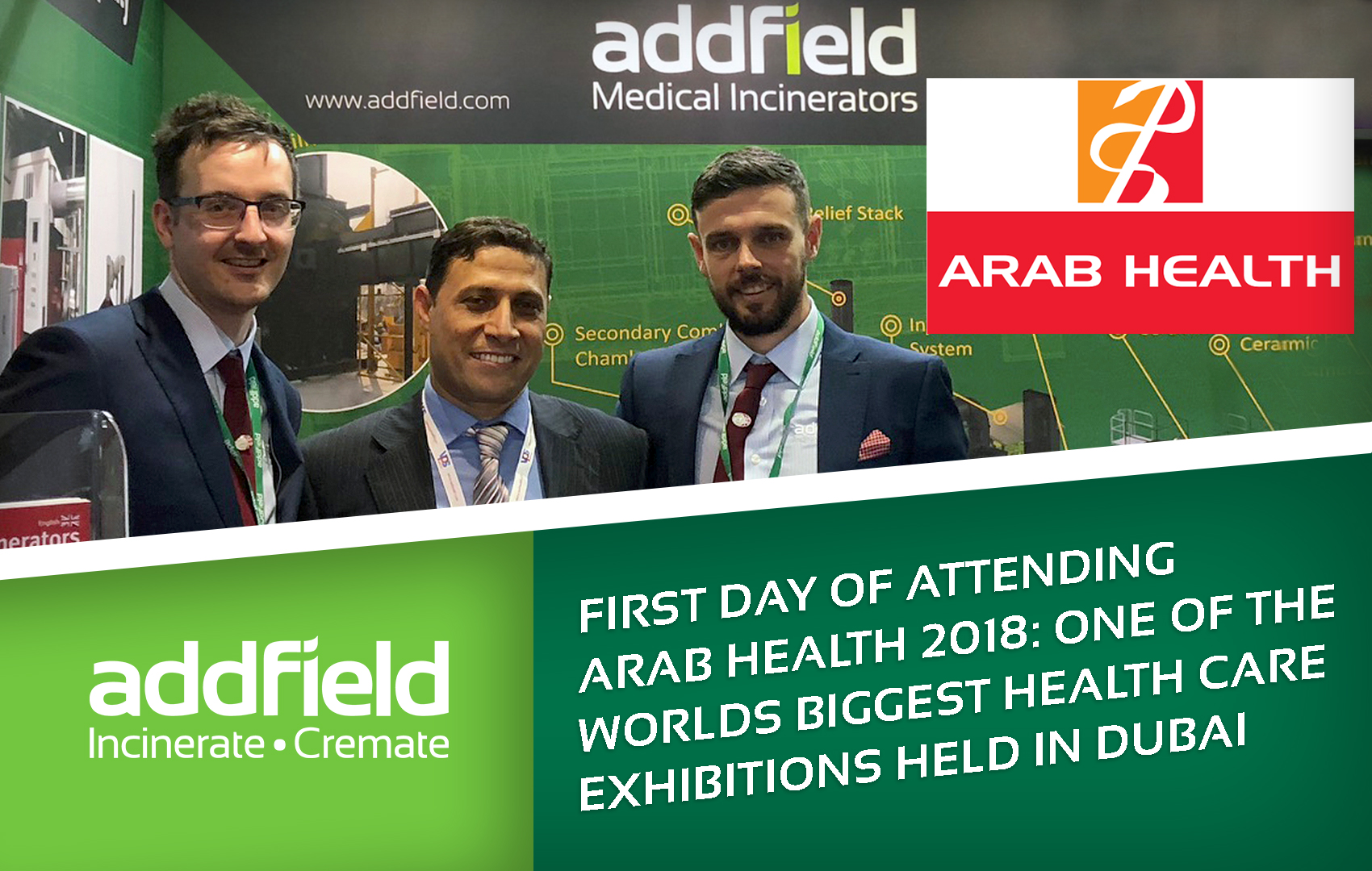 sales team attend Arab health show