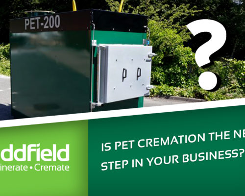 Pet cremation machine with question mark