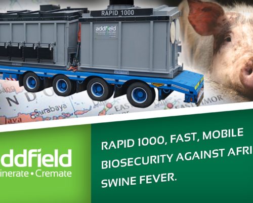 the Rapid 1000 pig incinerator for combatting African Swine Fever