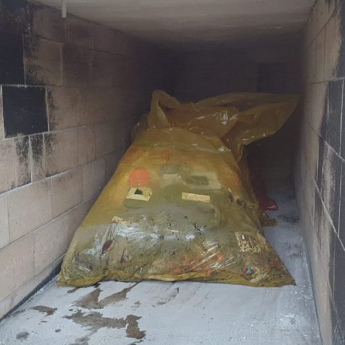 Medical Waste in an incinerator