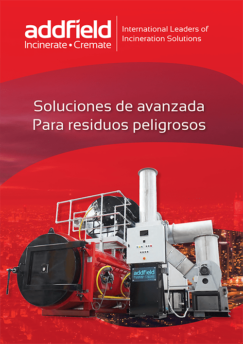 Medical incineration brochure coverin Spanish