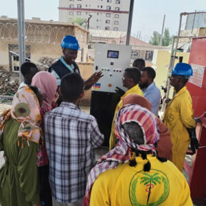 Training on GM750 medical waste incinerator